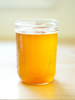 A jar of freshly made ghee.
