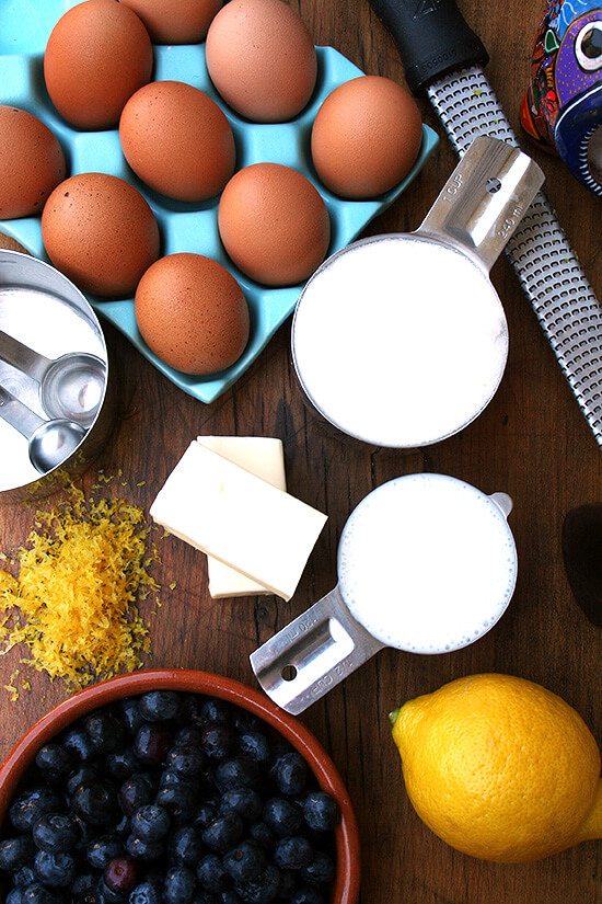 Mise en place: ingredients and tools