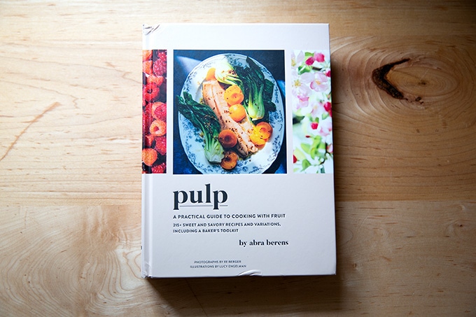 Pulp, a cookbook, sitting on a countertop.