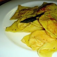 This classic recipe for homemade butternut squash ravioli with sage brown butter sauce isn't easy, but it is delicious. If you can overcome the frustrating preliminary shaping trials, I think you will find that your hard work will more than reward you with a few delicious and elegant dinners. // alexandracooks.com