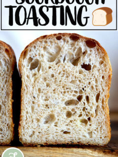 Sourdough Toasting Bread on a board.