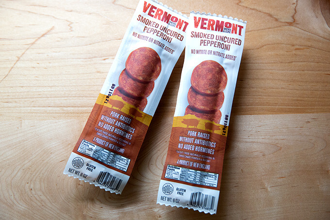 Vermont smoked uncured pepperoni.